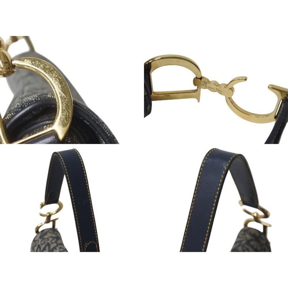 Christian Dior Trotter Saddle Bag Navy Blue Galliano - Picture 6 of 10